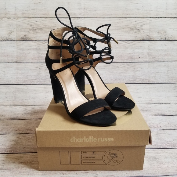 Charlotte Russe Shoes - Charlotte Russe | NWT Black Sienna Lace Up Heels